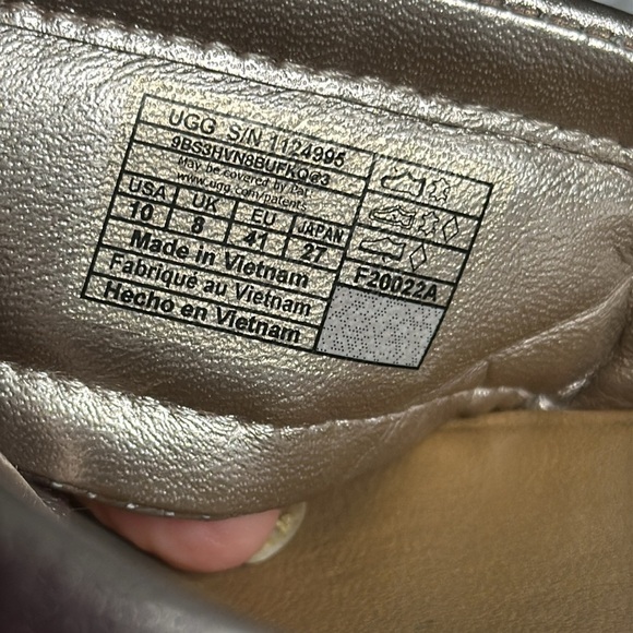 UGG Zane Crossband Gold Metallic Platform Sandal Sz 10 - Picture 14 of 14